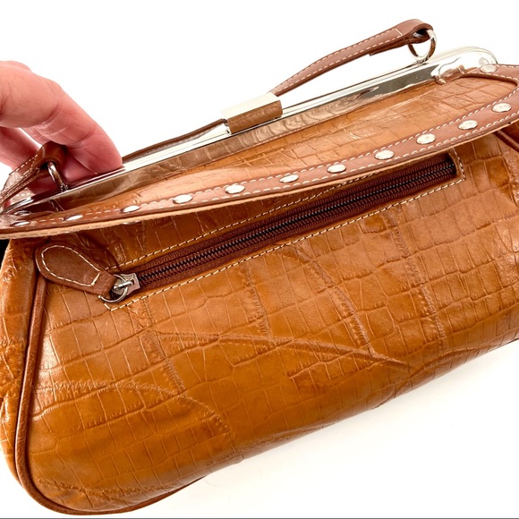 EGO Bags Ego Vintage Snap Closure Textured Faux Leather Bag Poshmark